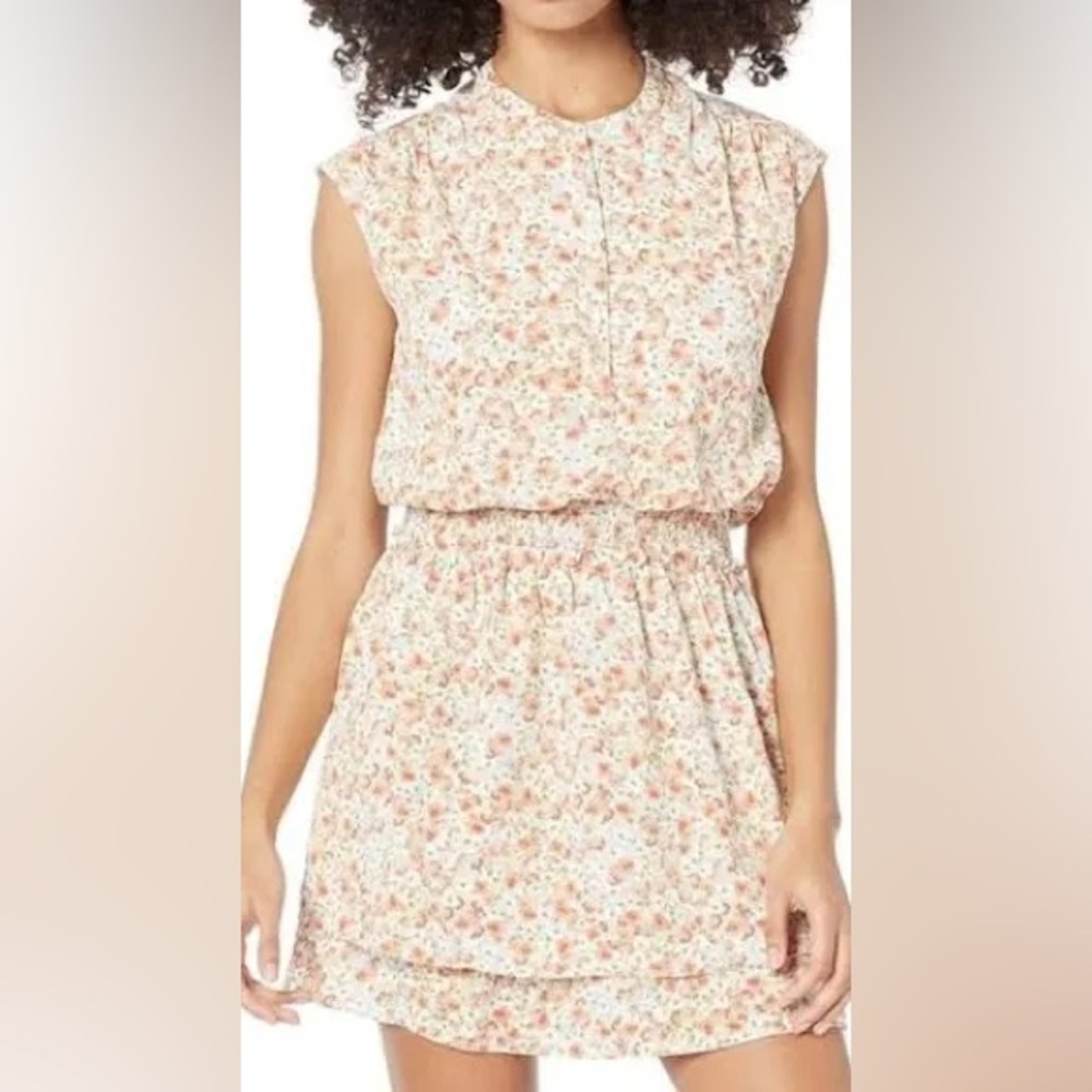 Bishop + Young Kelley Smocked Mini Dress Size L